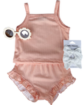 Luna Top & Bloomer Set - Apricot Sand