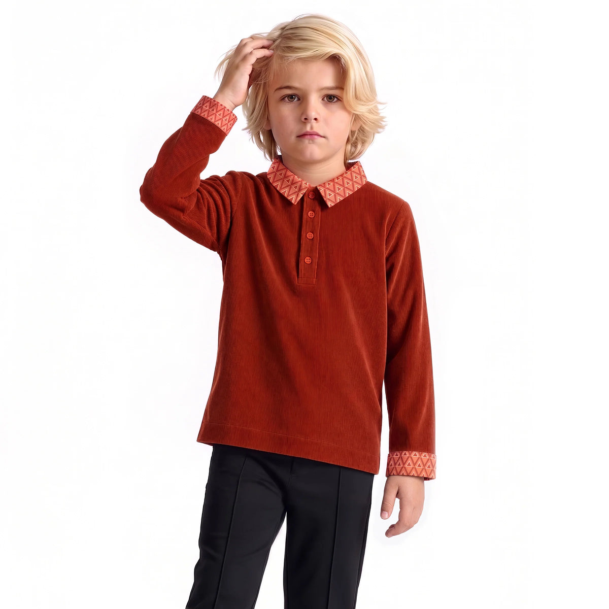 Corduroy Geometric Shirt