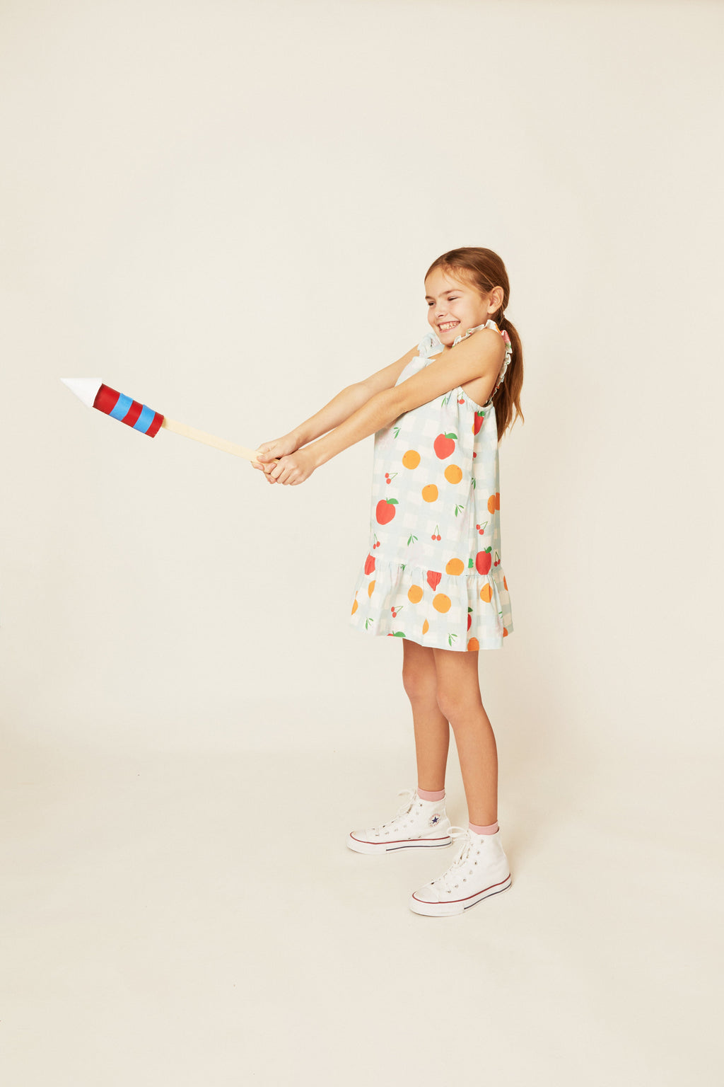Linen Picnic Kid Ruffle Dress