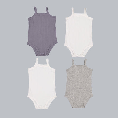 *Exclusive* Baby Boy Sleeveless 4pc Onesie Set