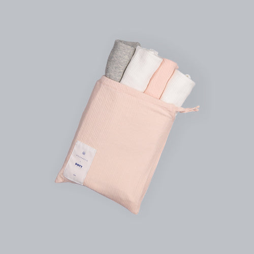 *Exclusive* Baby Girl Short Sleeve 4pc Onesie Set