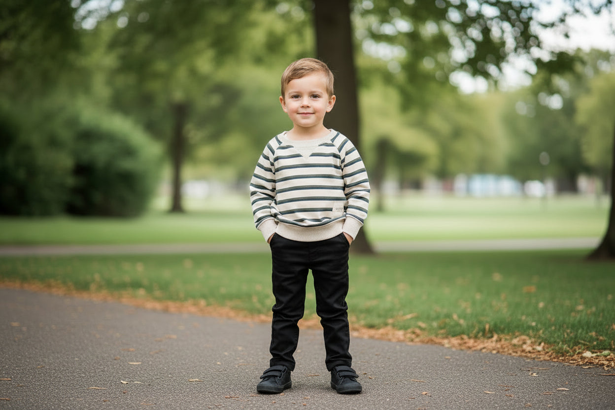 Stay Cool Striped Crewneck