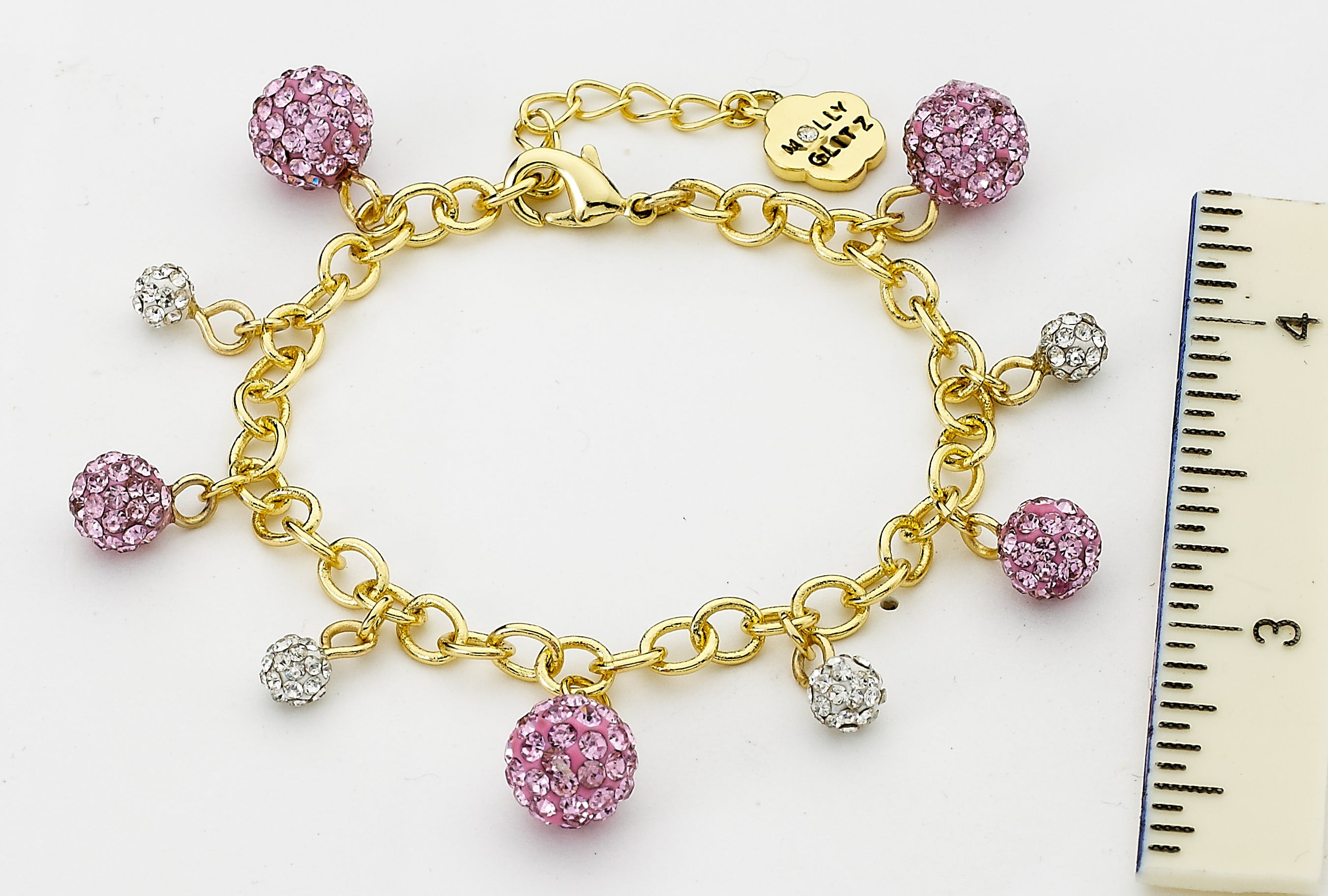 Crystal Ball Charm Bracelet
