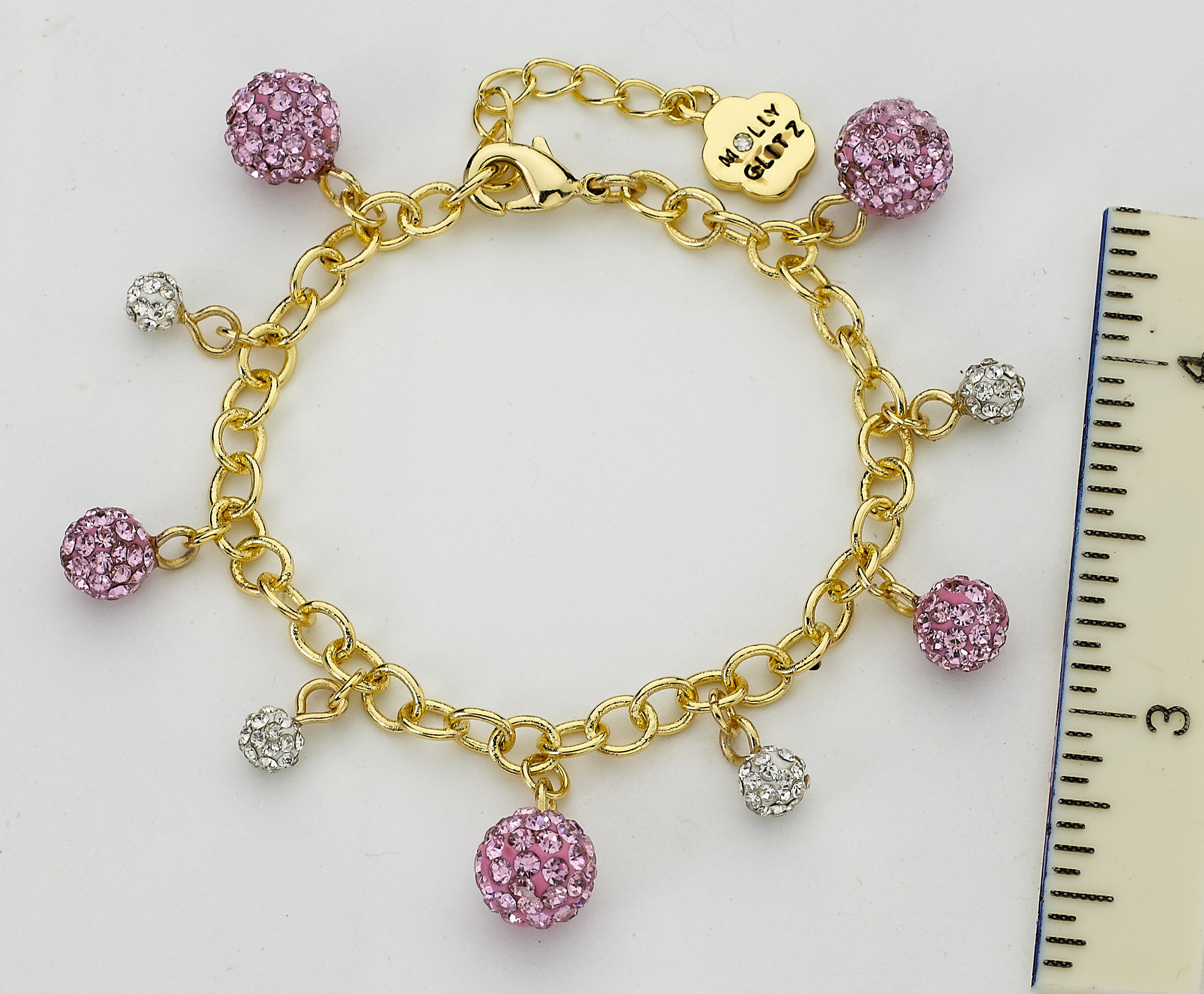 Crystal Ball Charm Bracelet