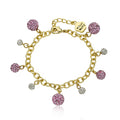Crystal Ball Charm Bracelet