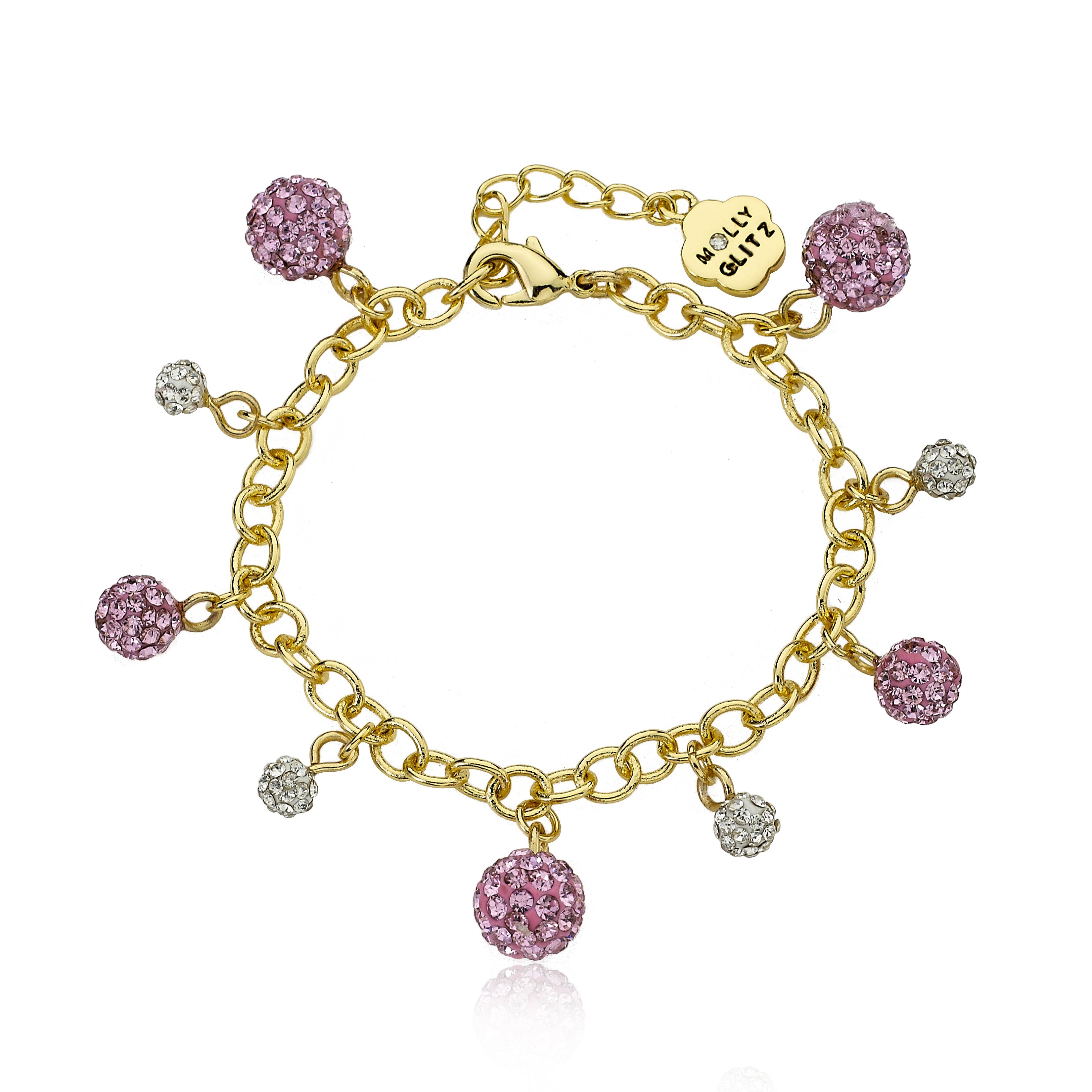 Crystal Ball Charm Bracelet