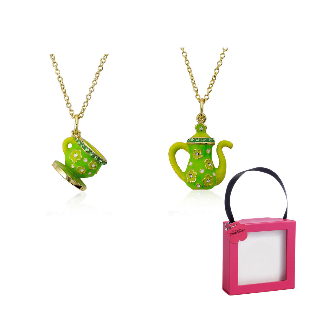Crystal Tea Pot Necklace