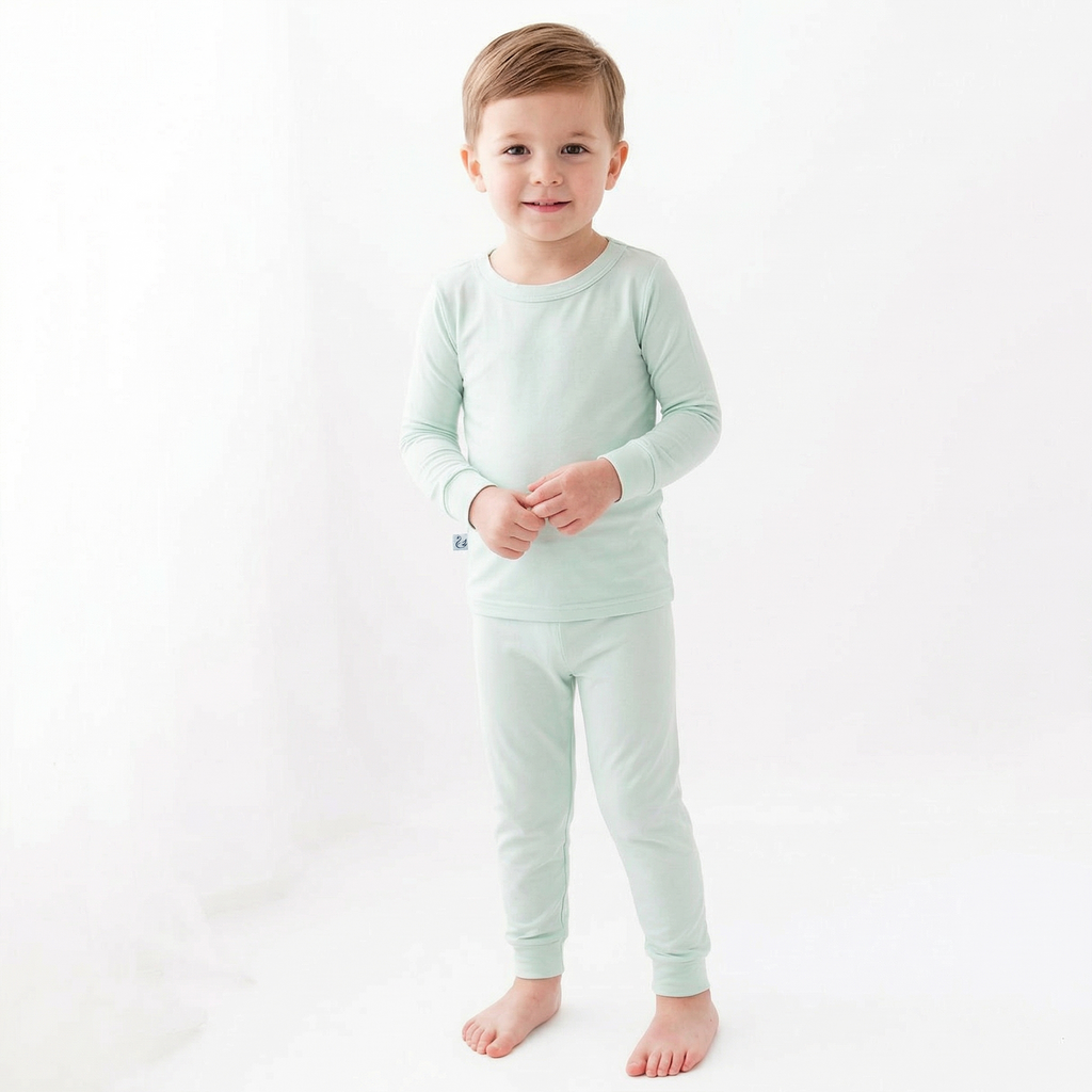 Mint Long Sleeve Bamboo Pajama Set