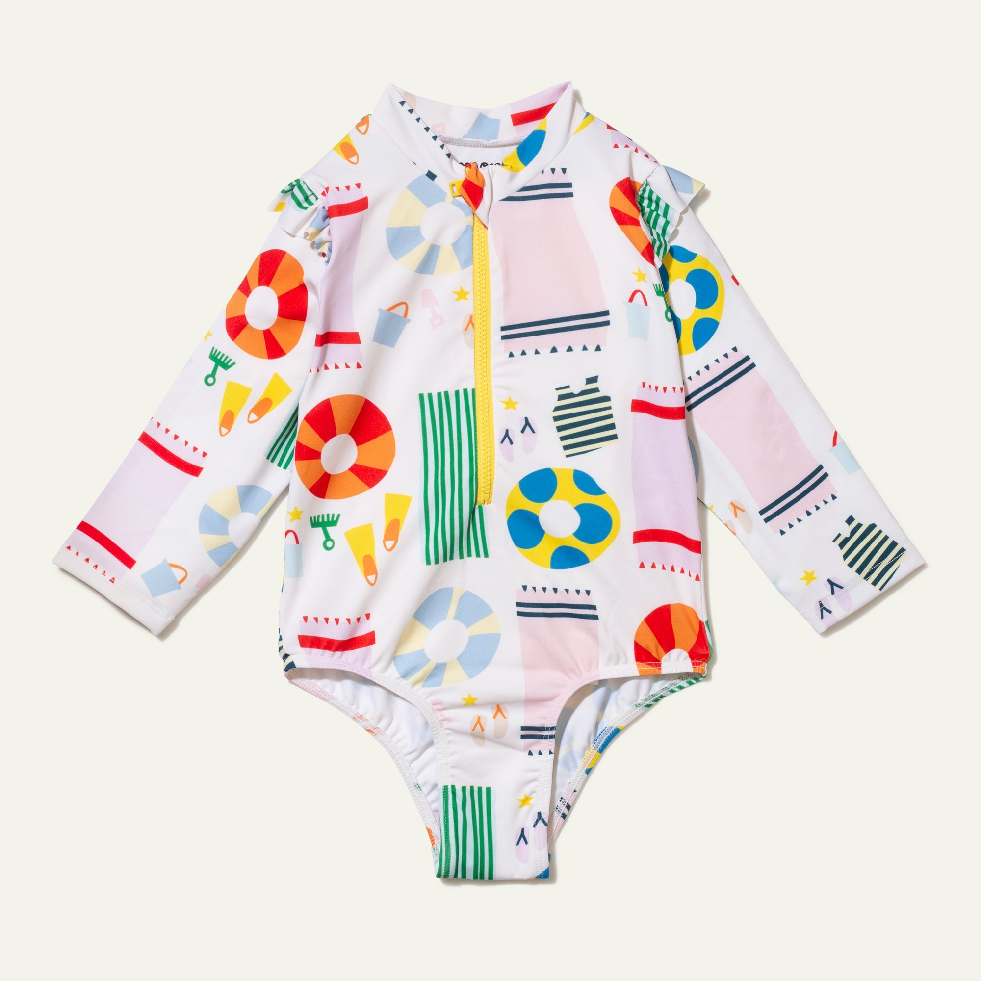 Beach Baby Zipped Rashguard Onepiece