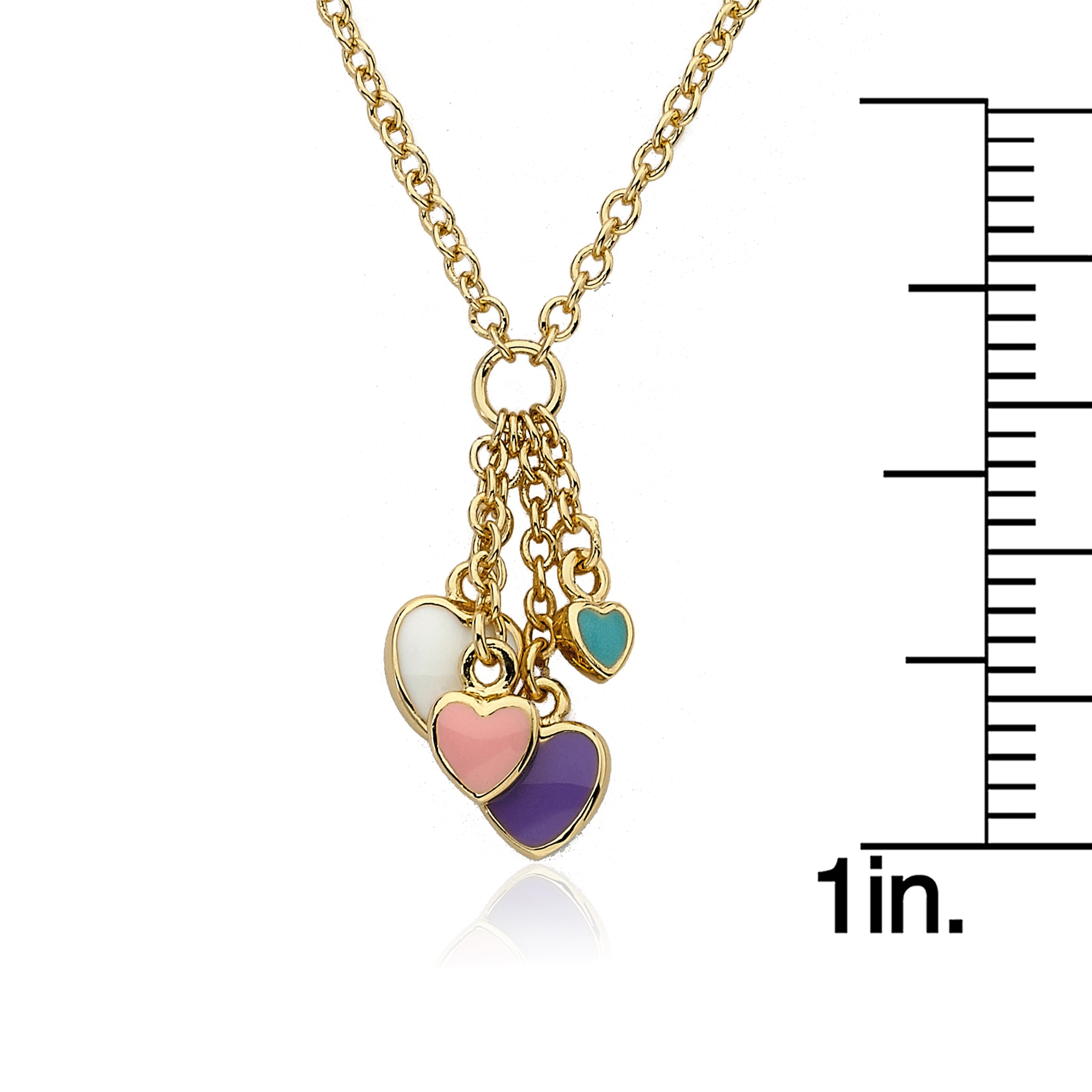 Heart Cluster Dangle Necklace