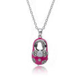Enamel Baby Shoe Necklace