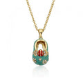 Enamel Baby Shoe Necklace