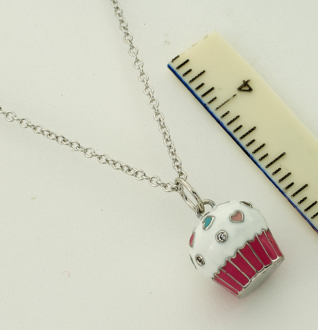 Vanilla Cupcake Pendant Necklace