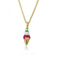 Ice Cream Cone Pendant Necklace