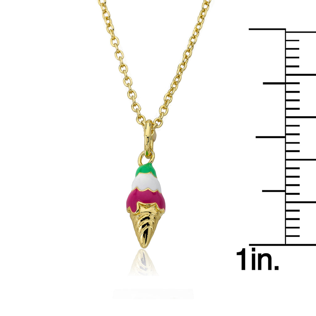 Ice Cream Cone Pendant Necklace