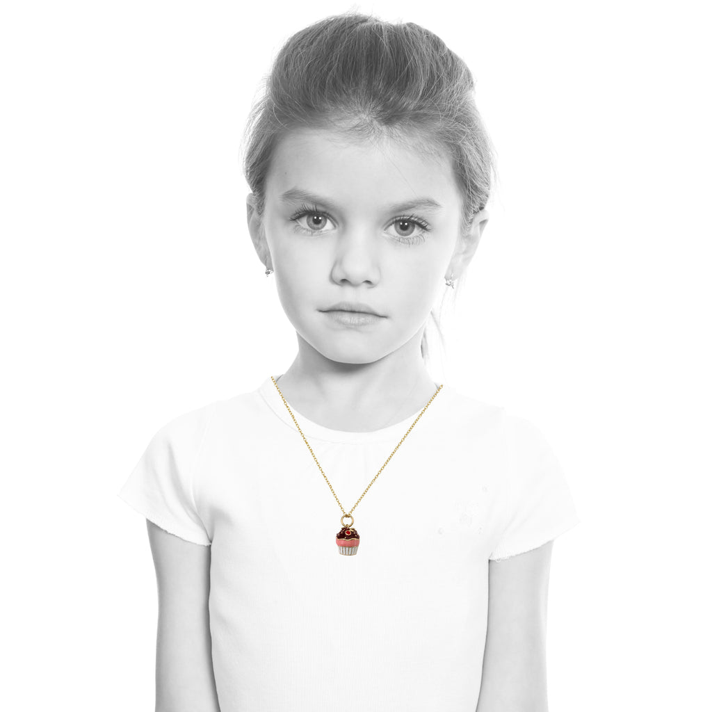 Enamel Cupcake Necklace