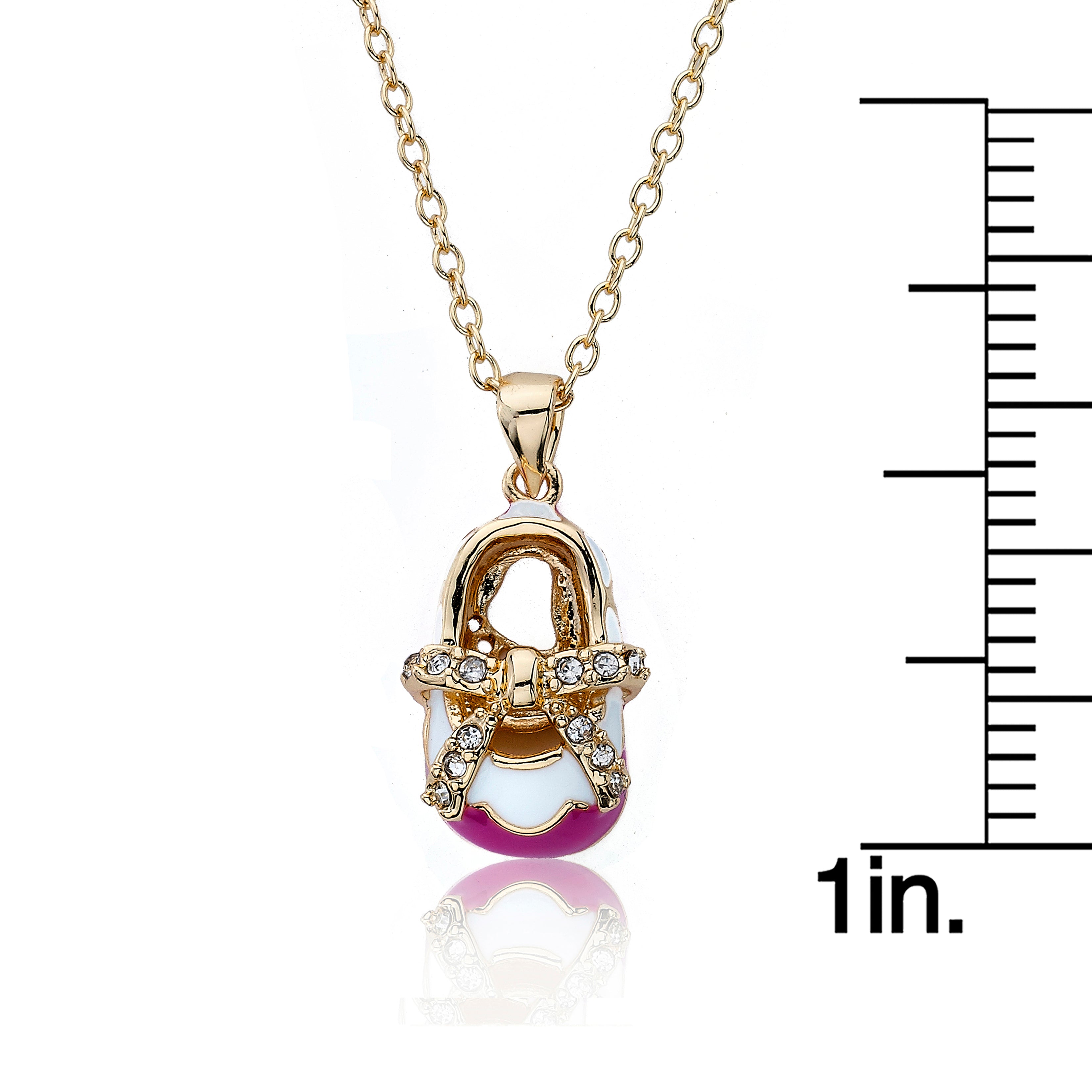 SHOEBSESSED Bow Baby Shoe Necklace