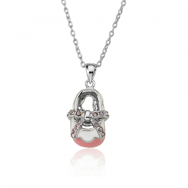 SHOEBSESSED Bow Baby Shoe Necklace