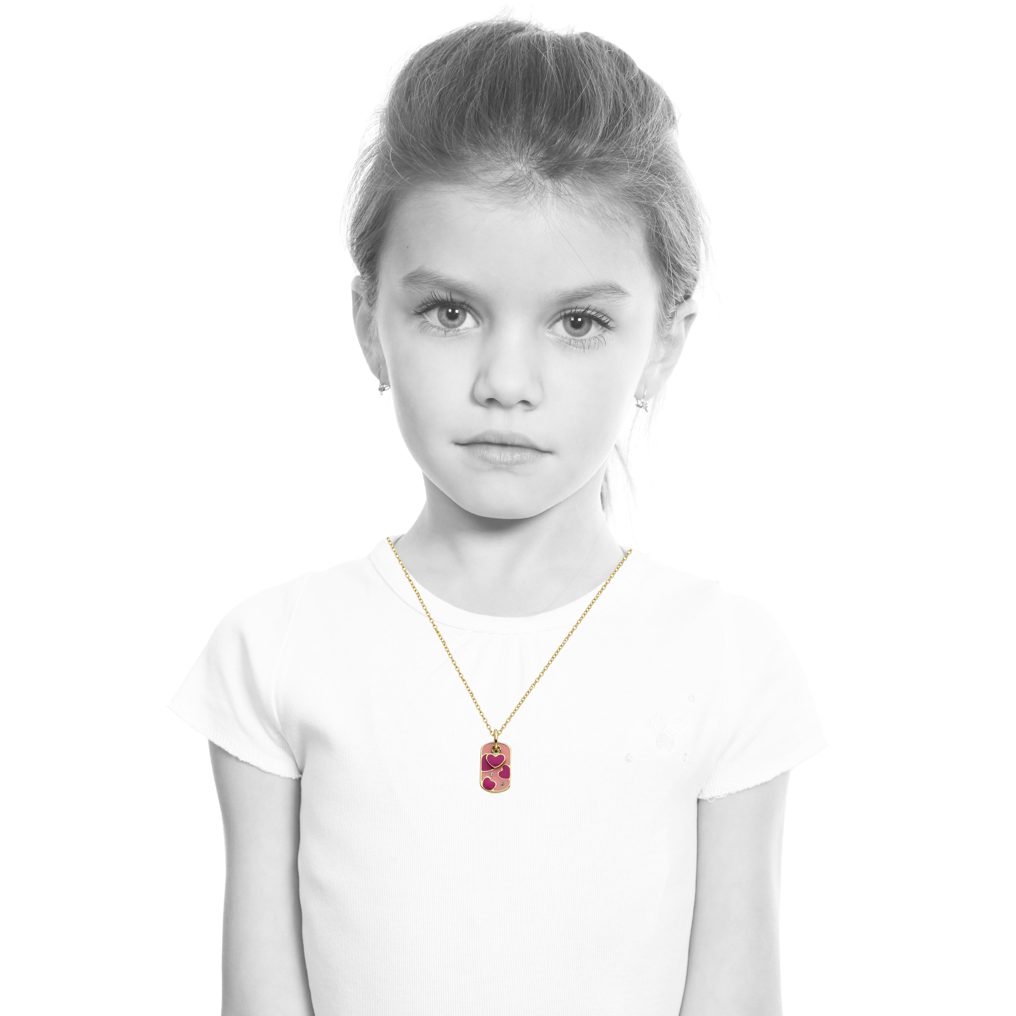 Girl's ID Heart Necklace