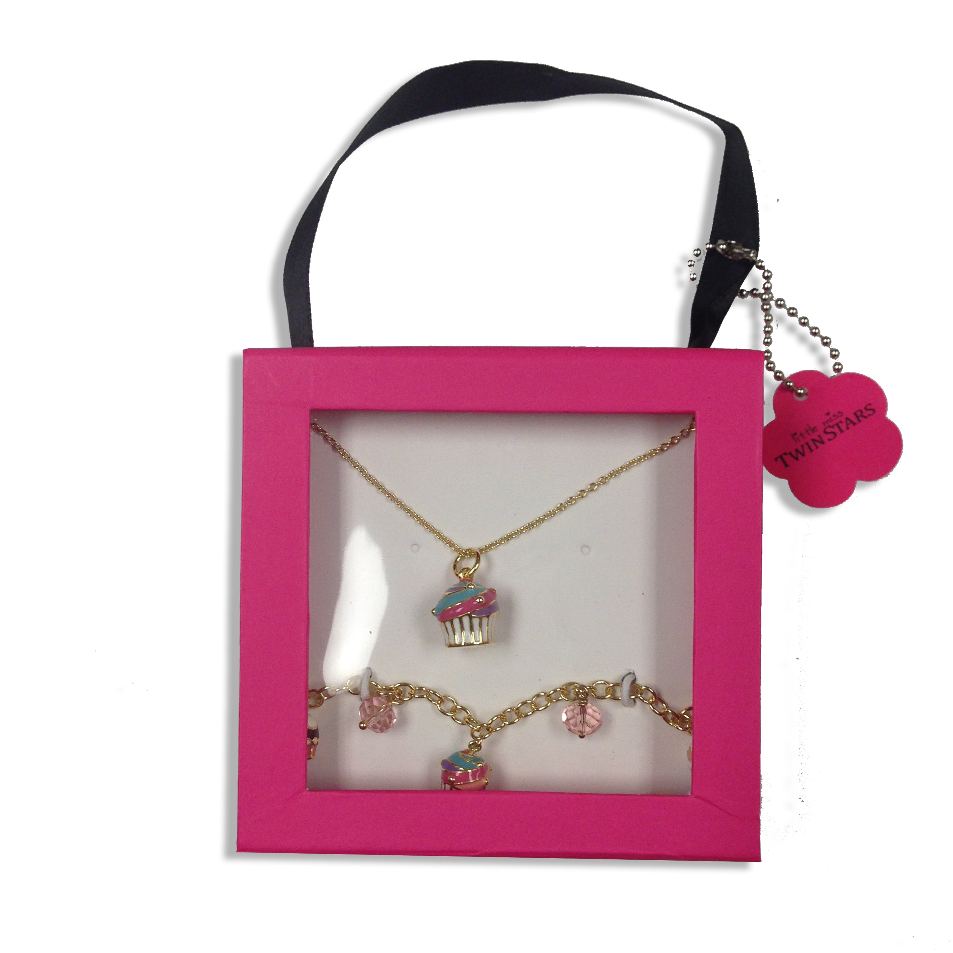 Swirl Cupcake Pendant Necklace