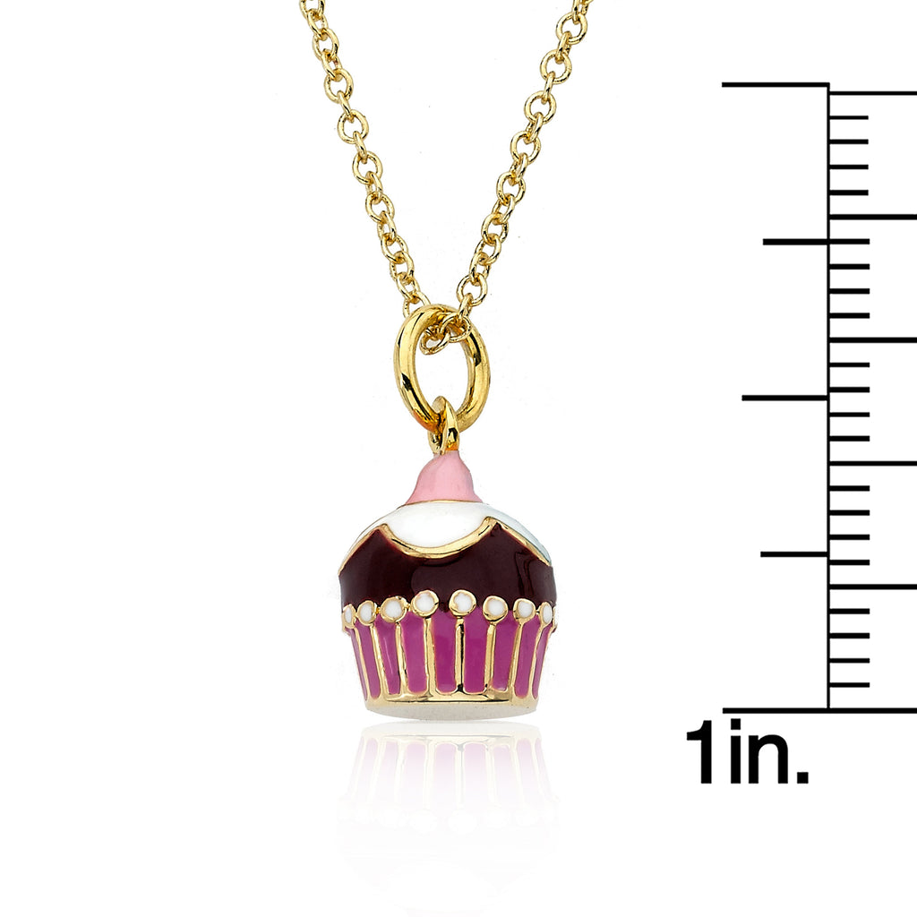 Chocolate Cupcake Pendant Necklace