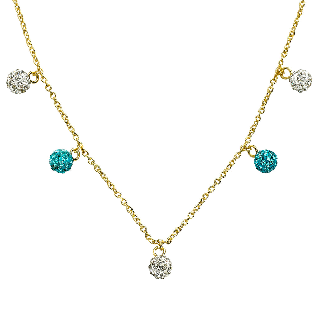 Crystal Ball Dangle Necklace