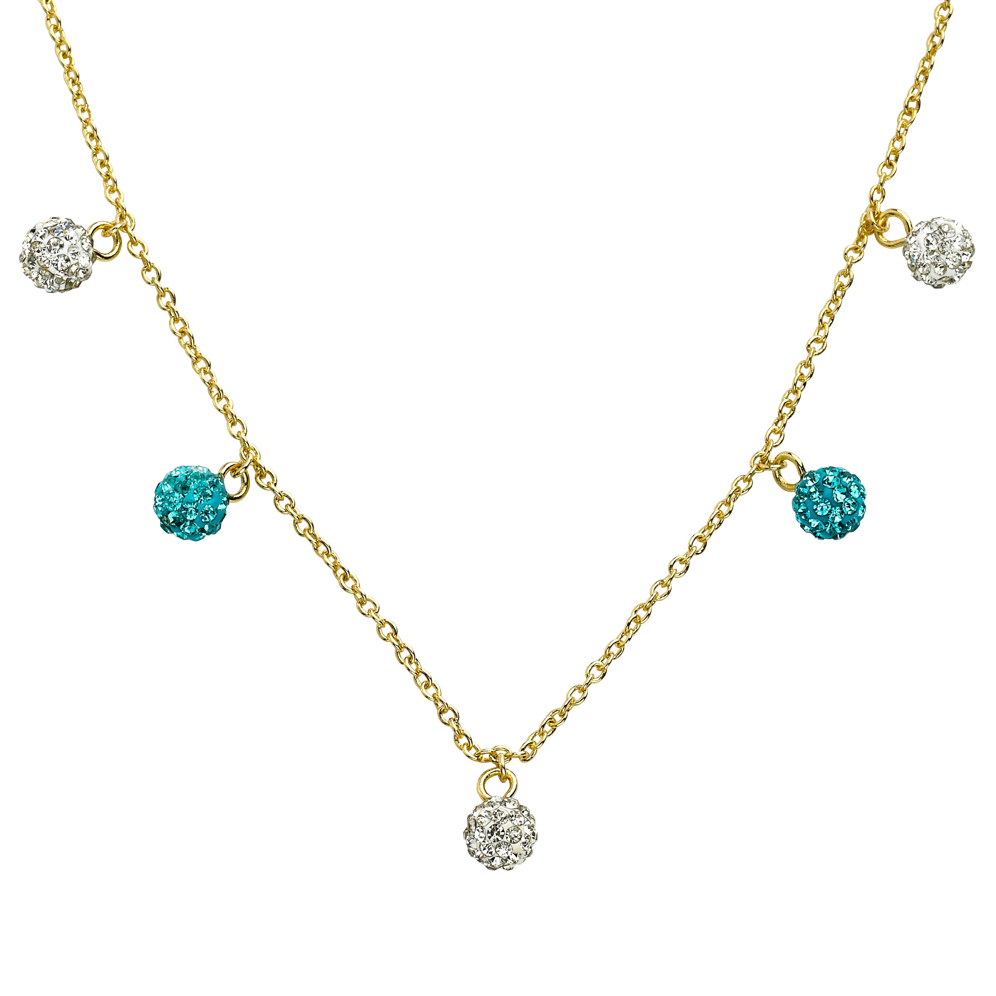 Crystal Ball Dangle Necklace