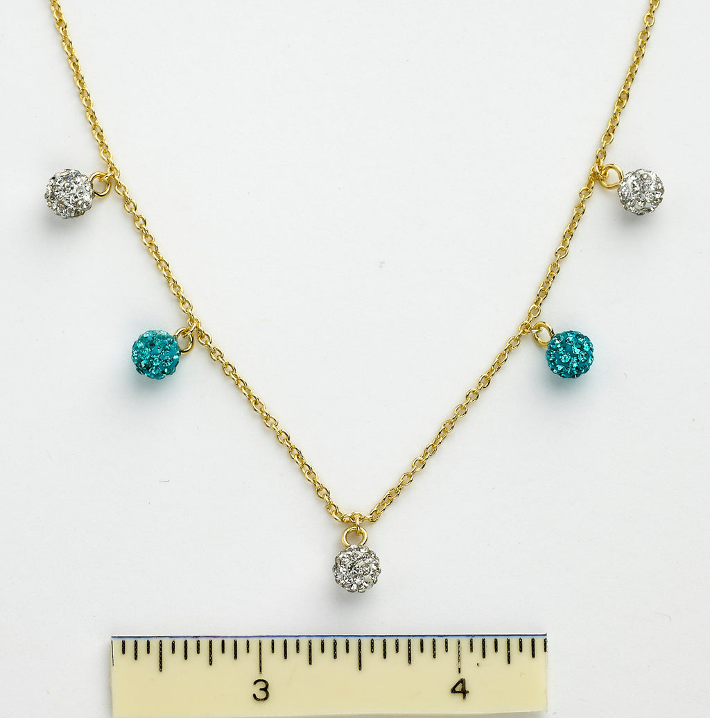 Crystal Ball Dangle Necklace