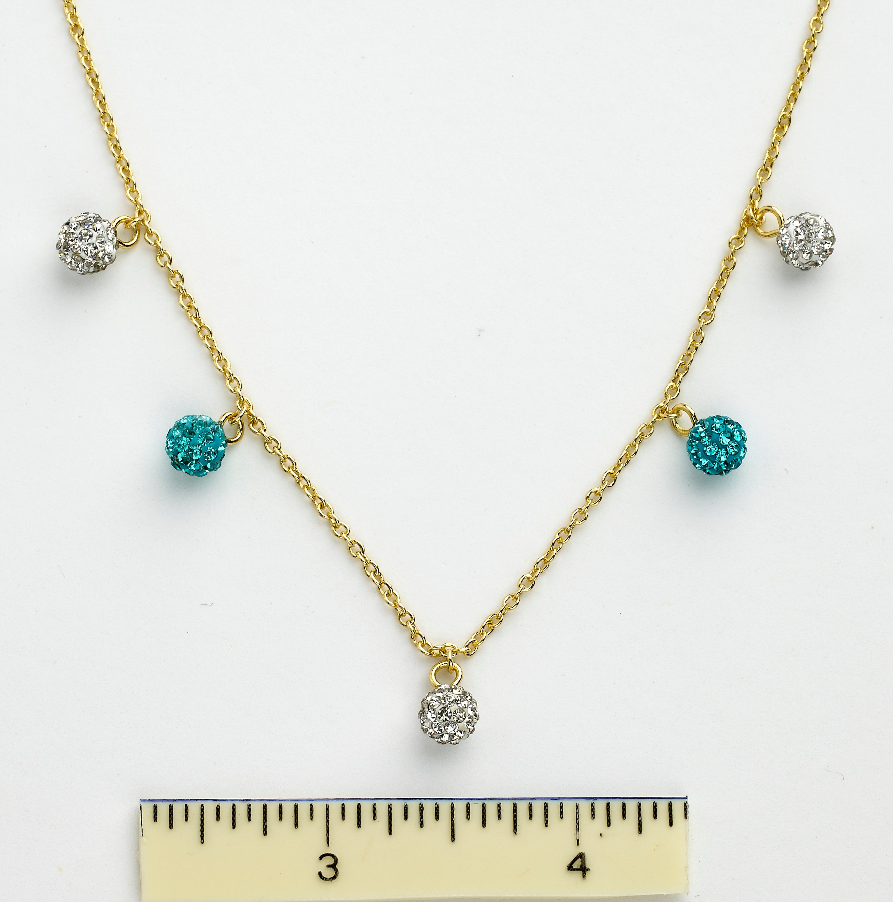 Crystal Ball Dangle Necklace