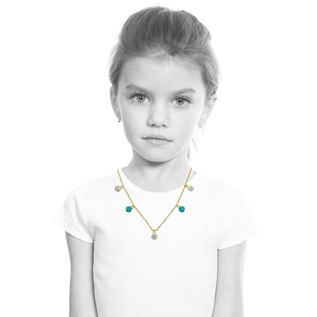 Crystal Ball Dangle Necklace