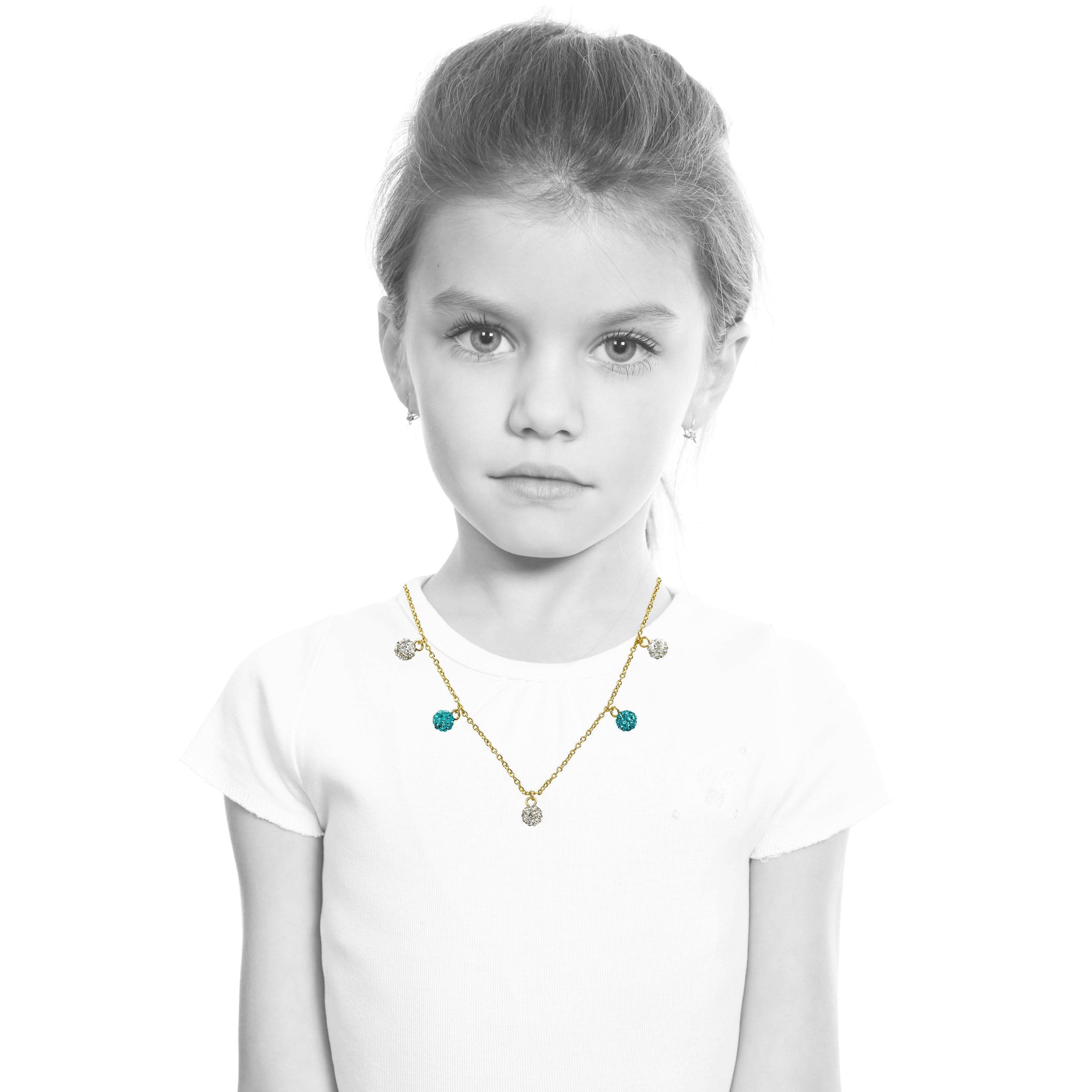 Crystal Ball Dangle Necklace