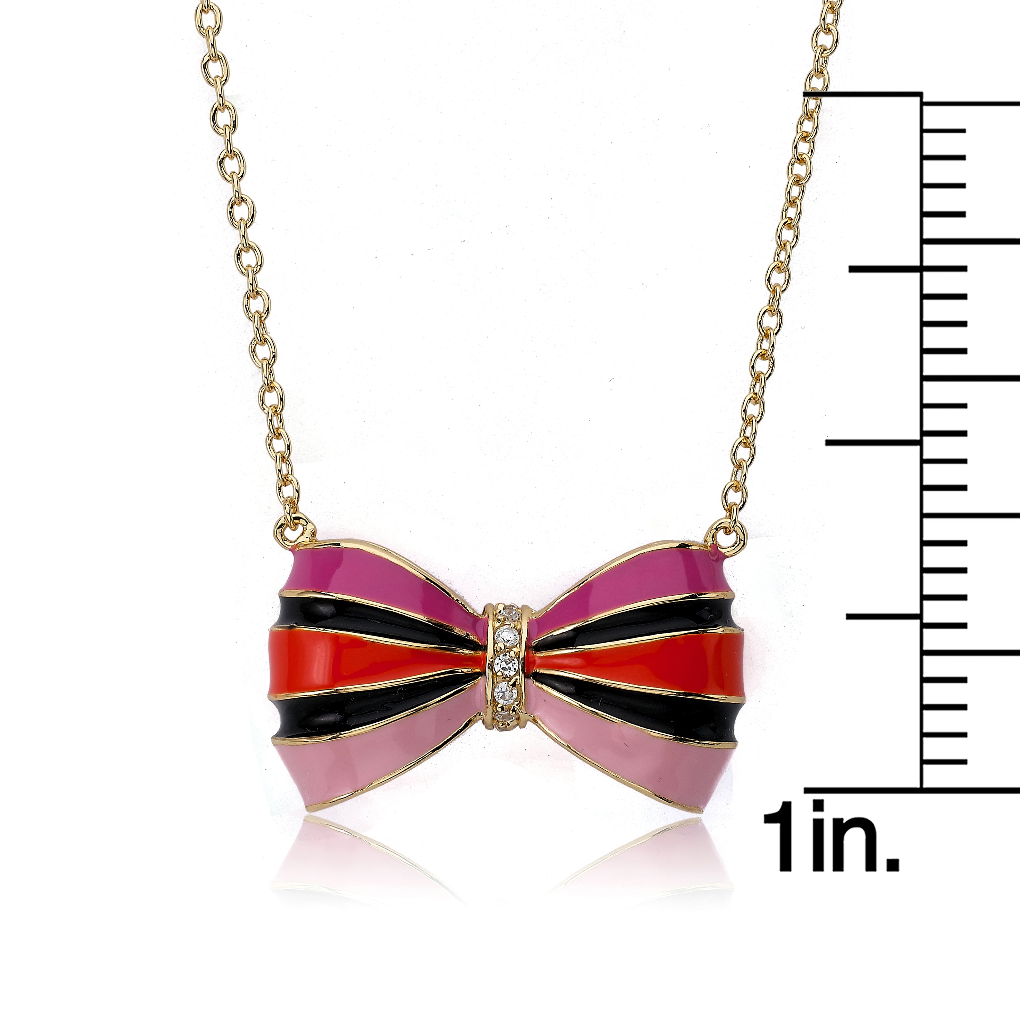 BOW BEAUTIFUL Enamel Bow Necklace