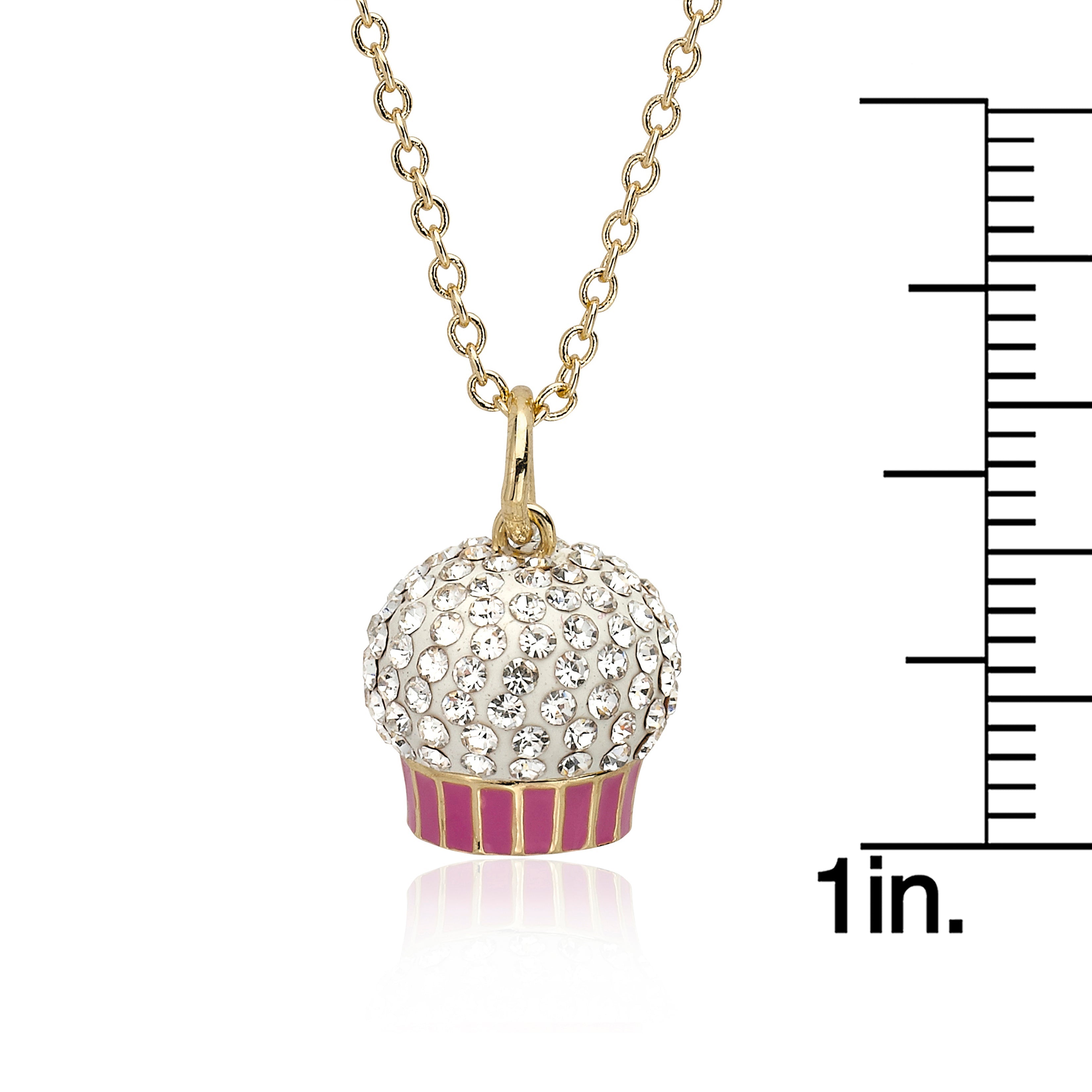 Crystal Clear Cupcake Necklace