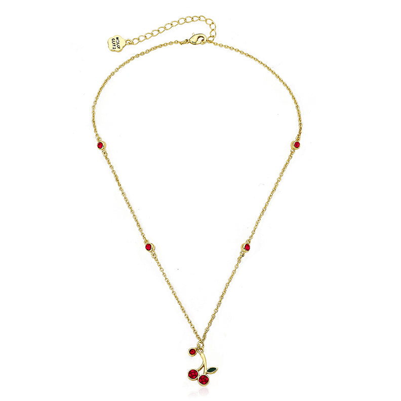 Crystal Cherry Drop Necklace