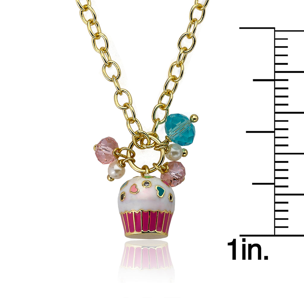 Sprinkled Cupcake Cluster Necklace