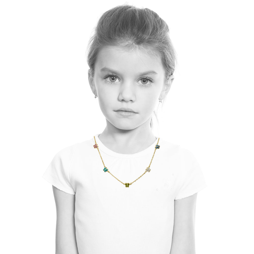 Shine Bright Crystal Butterfly Chain Necklace