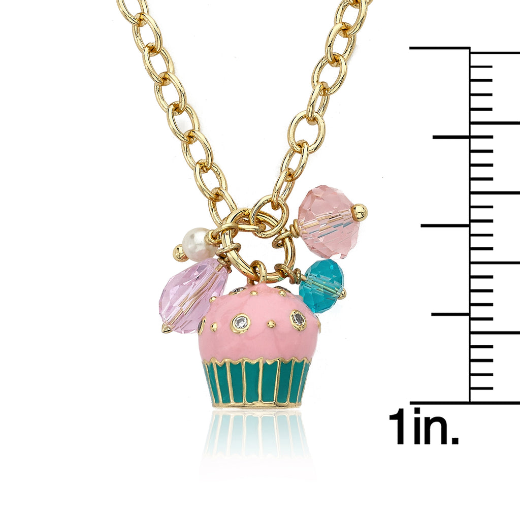 Strawberry Frosted Cluster Charm Necklace