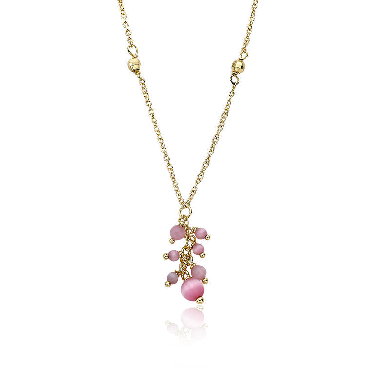 Cat Eye Cluster Necklace