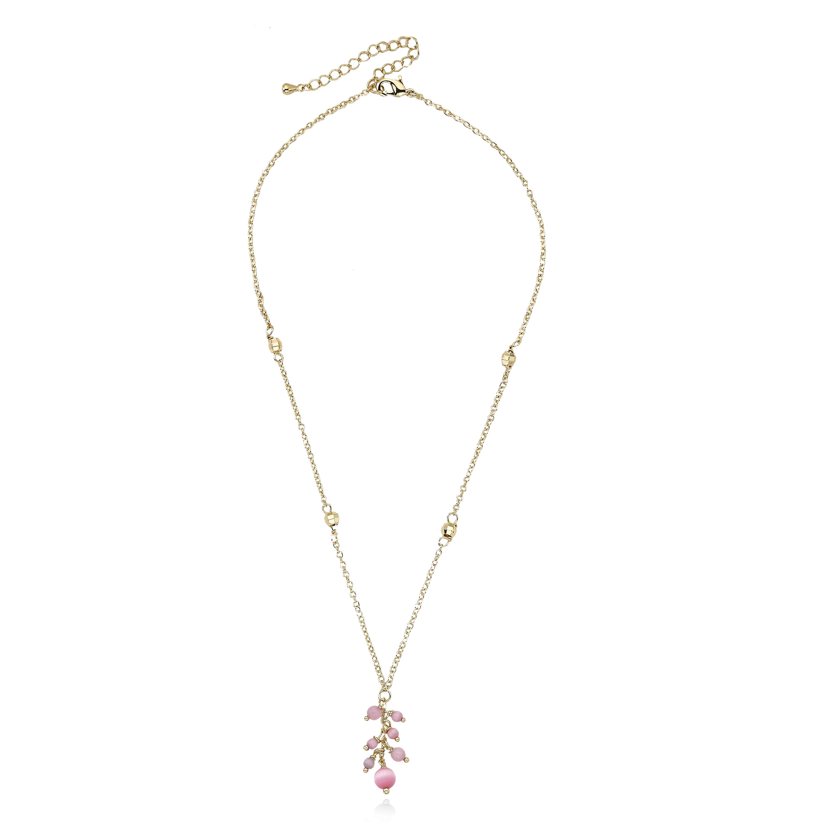 Cat Eye Cluster Necklace