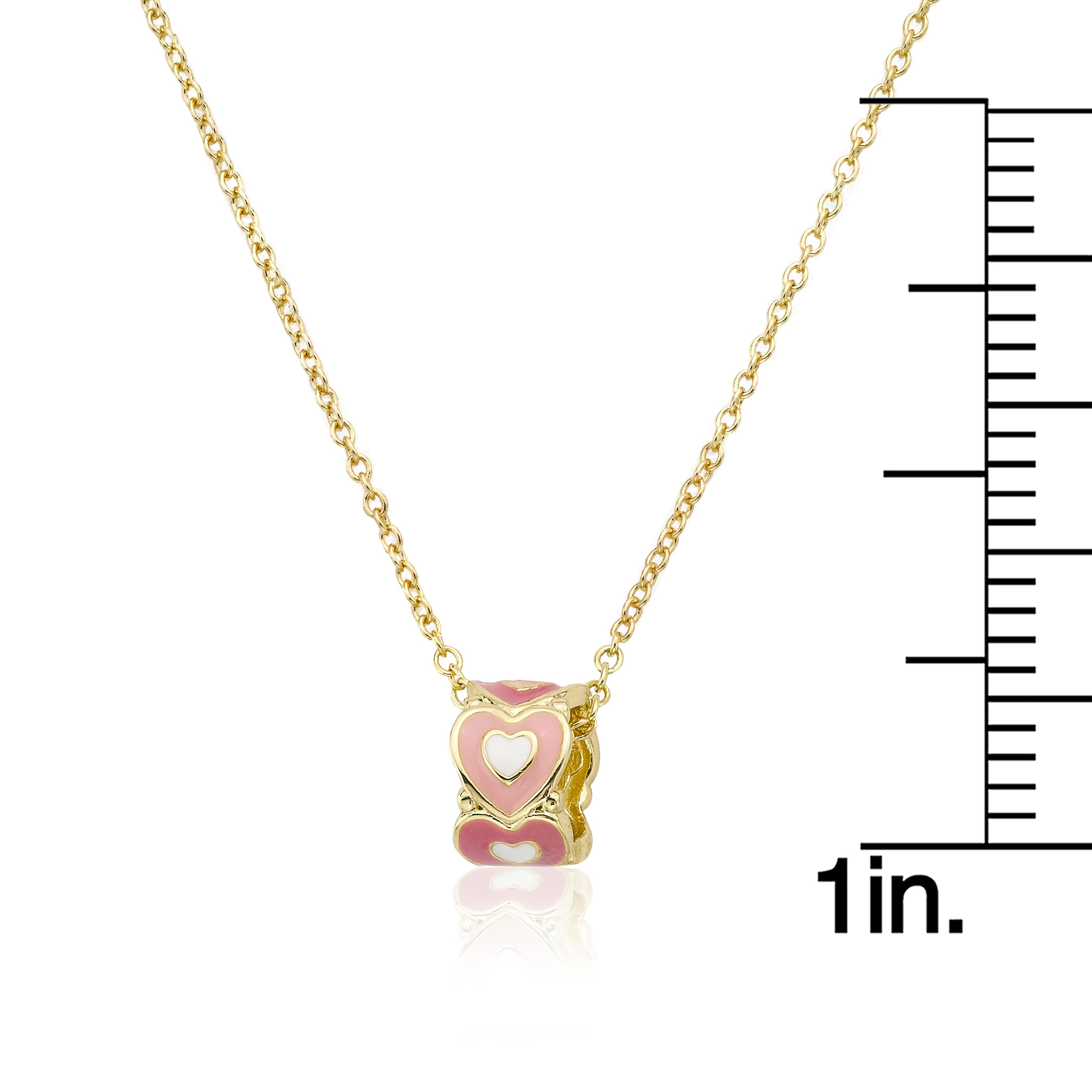 Enamel Hearts Necklace