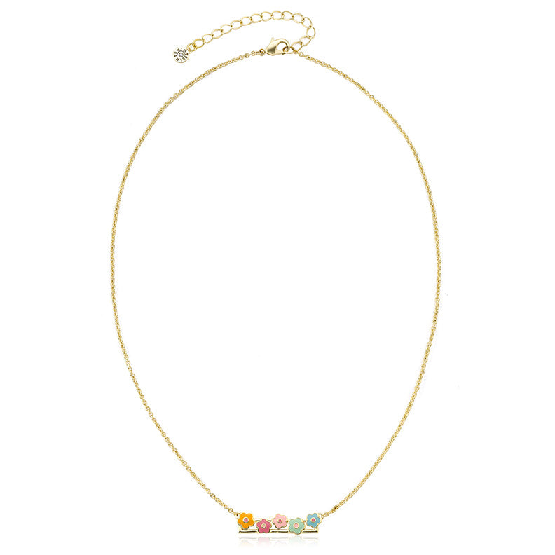 Flower Bar Necklace