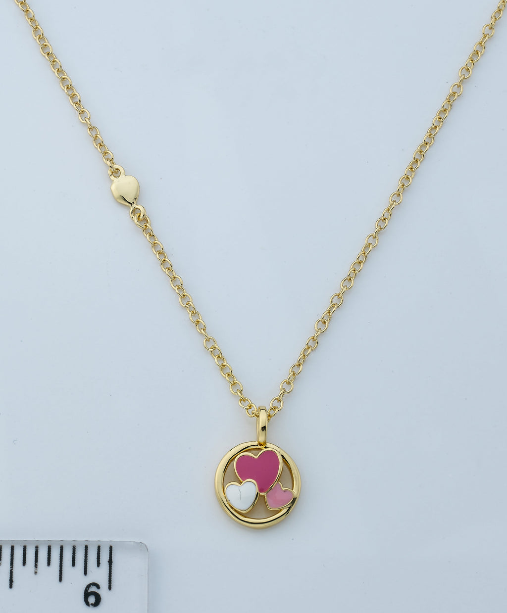 Heart Disc Necklace