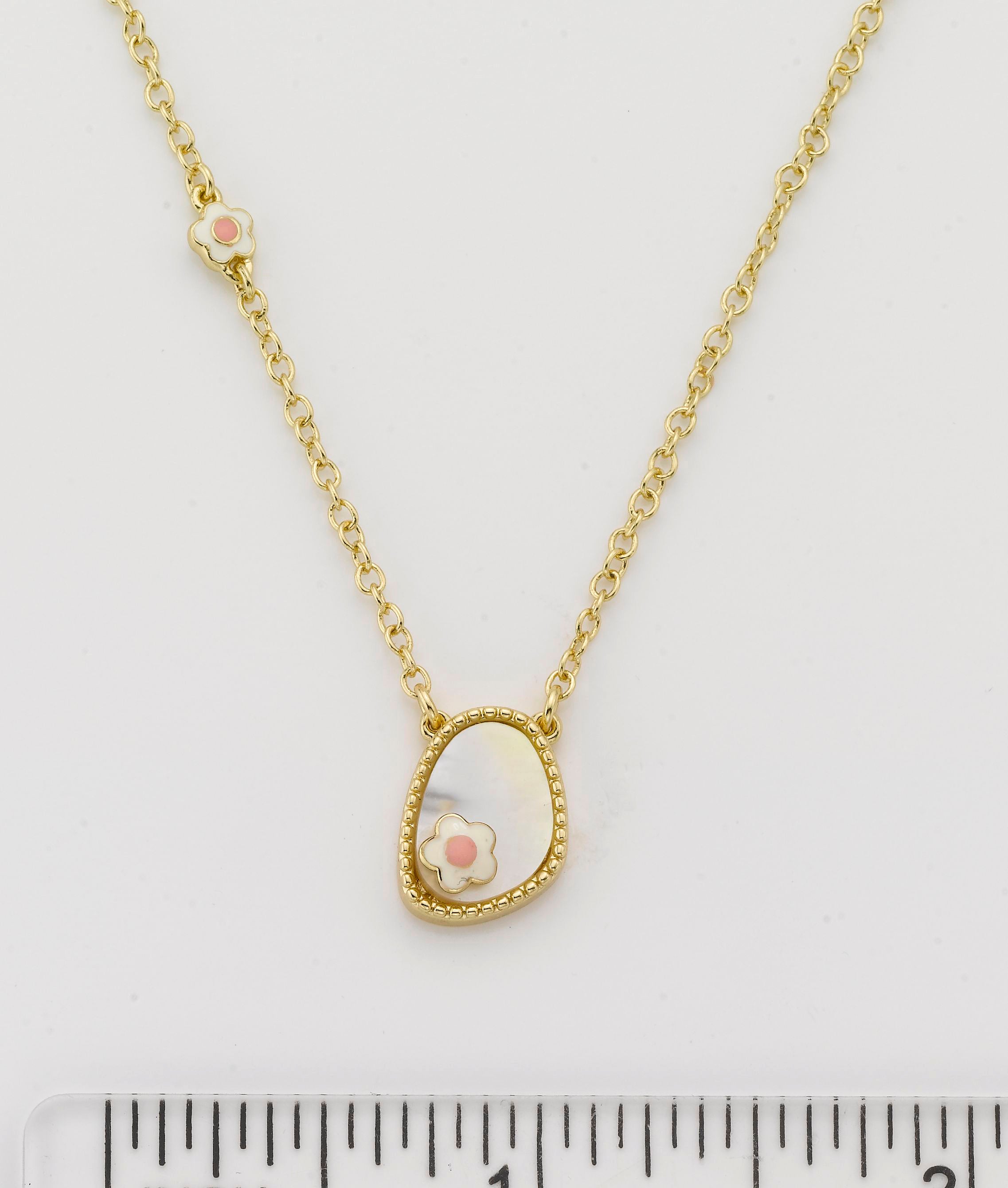 Mother Of Pearl Flower Necklace