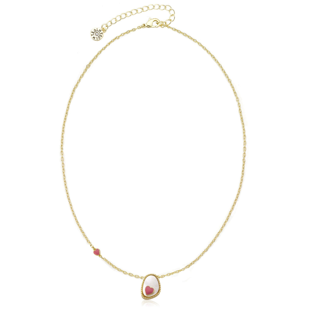 Mother Of Pearl Heart Necklace