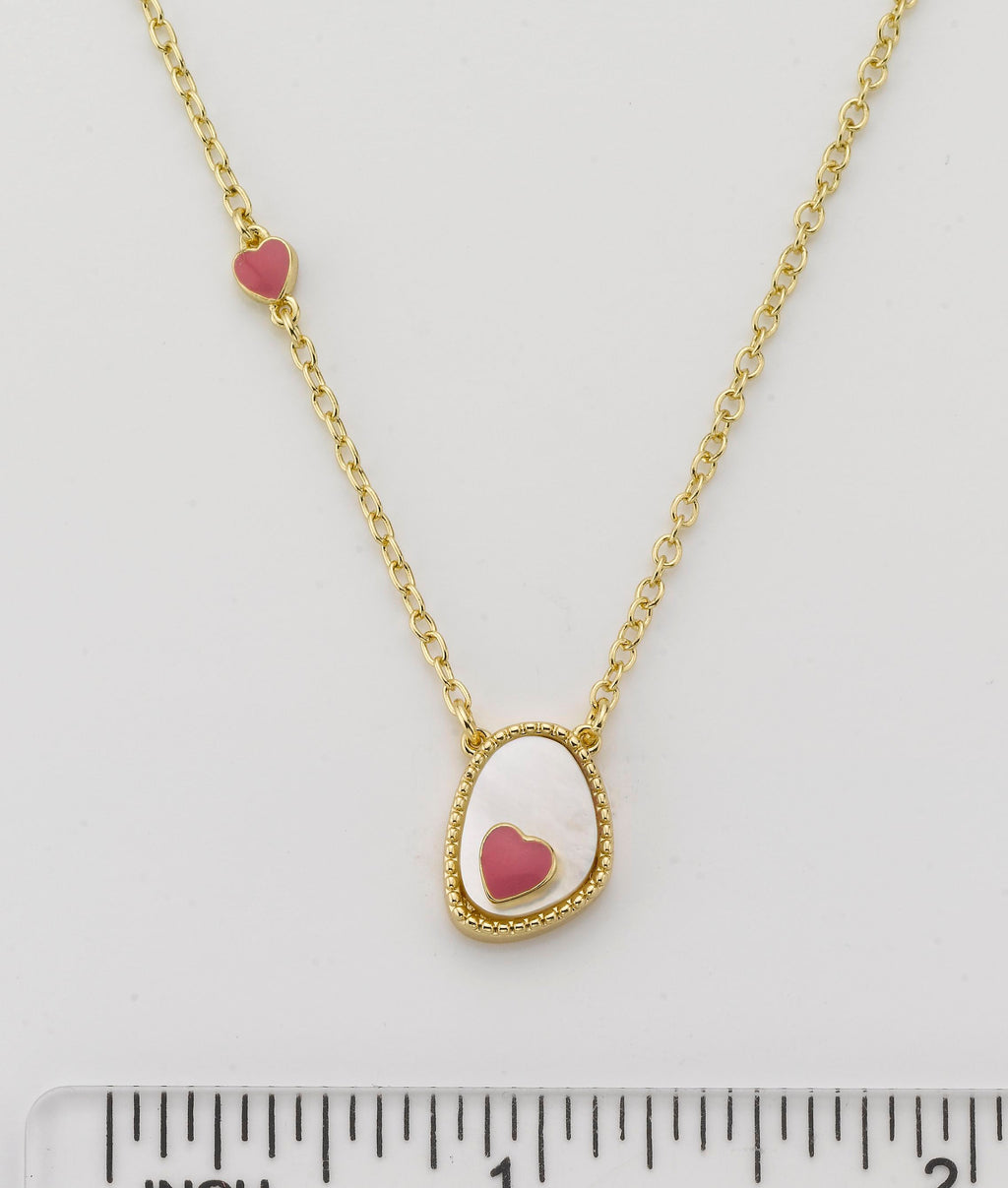 Mother Of Pearl Heart Necklace