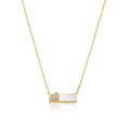 Cz Heart Bar Necklace