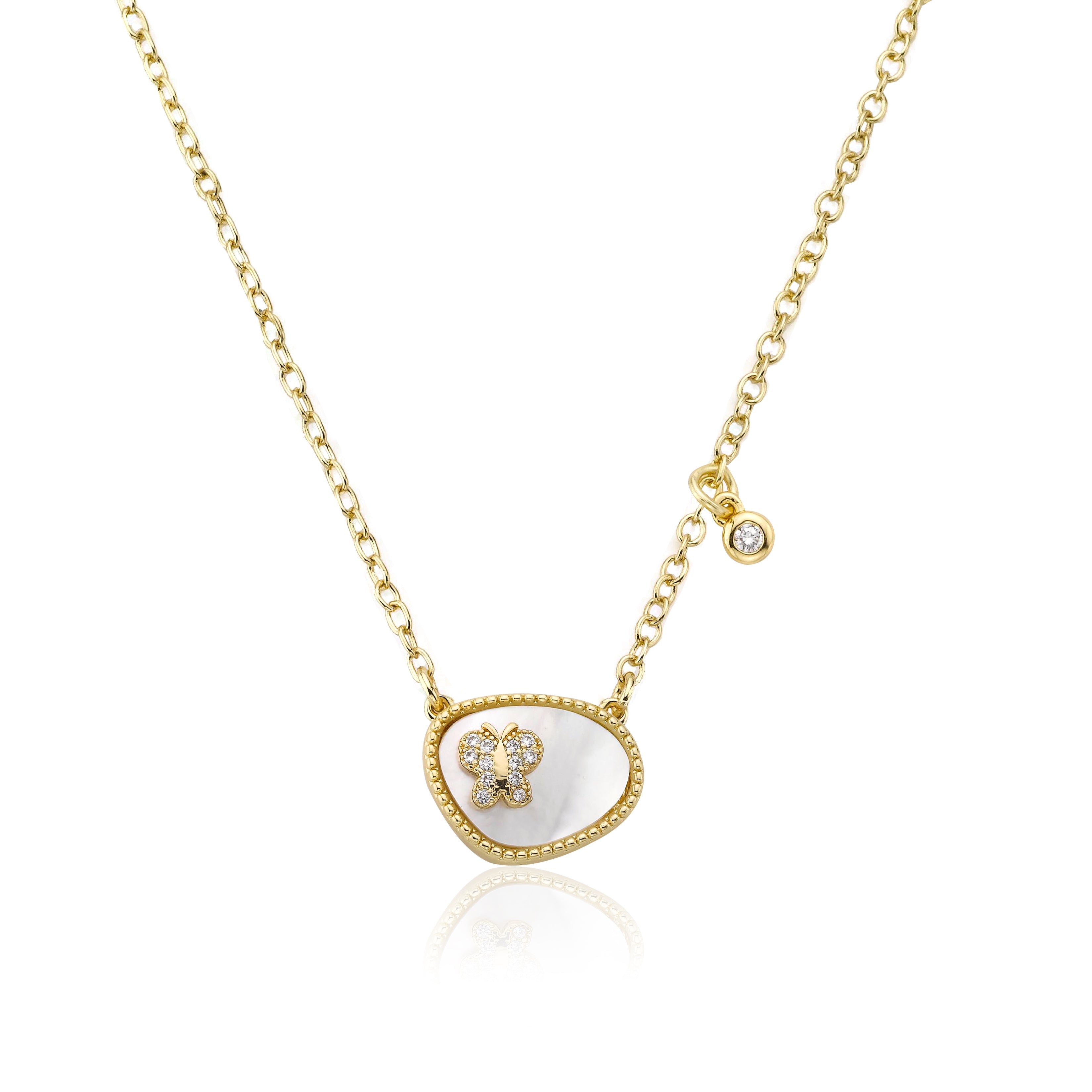 Cz Butterfly Necklace