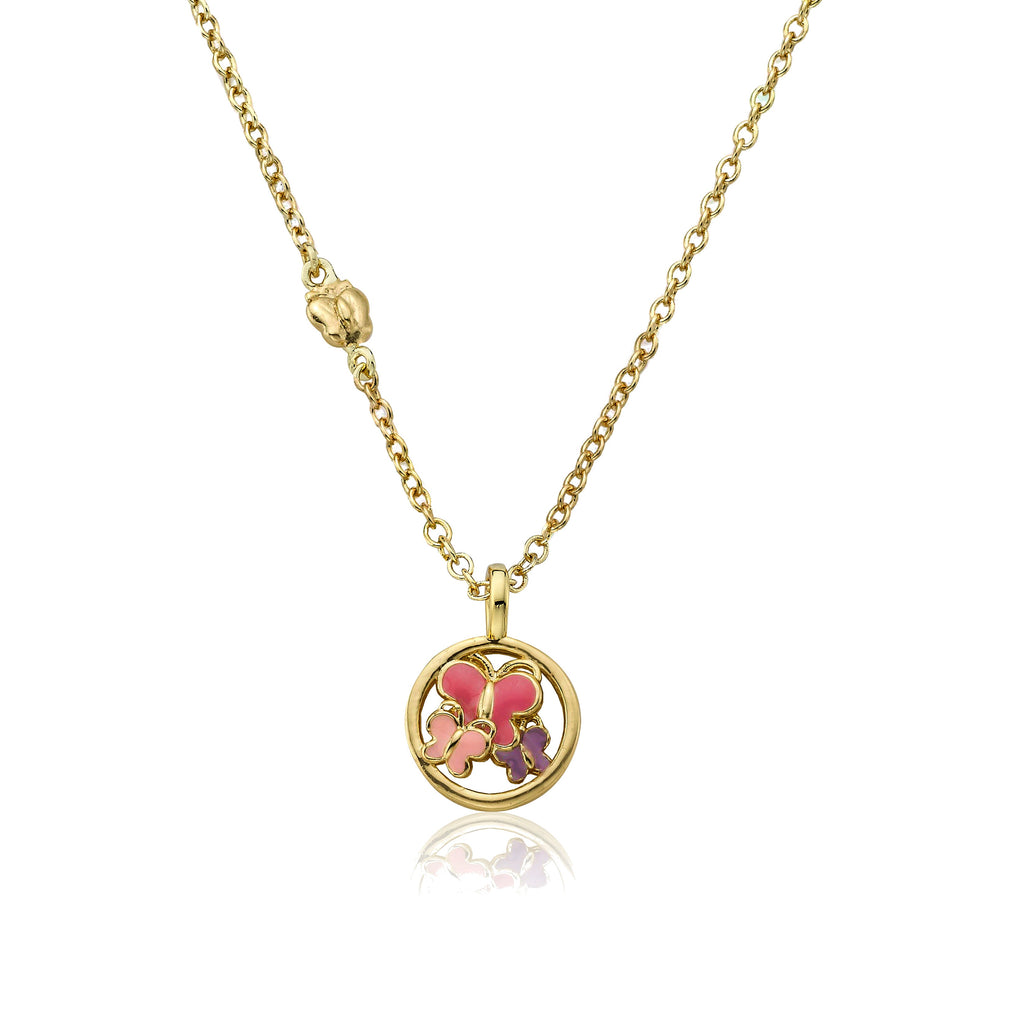 Butterfly Disc Necklace