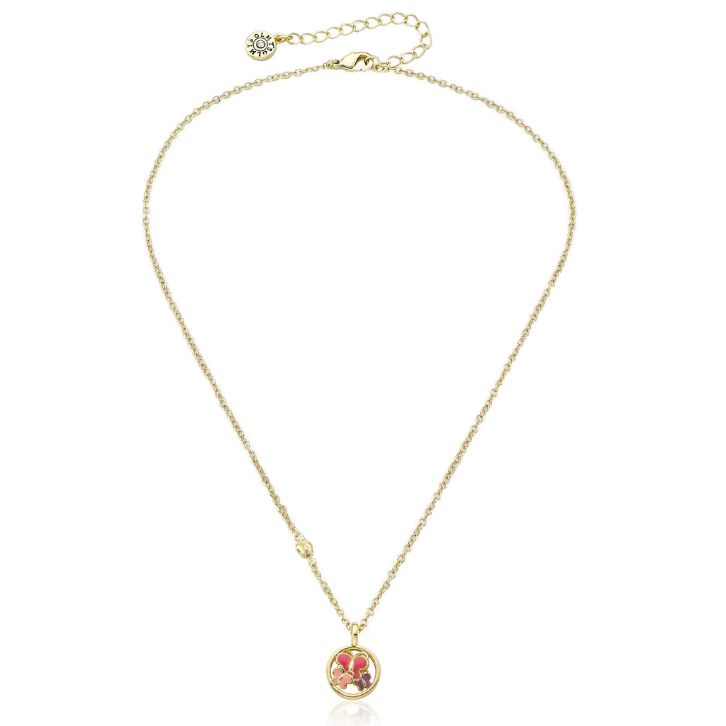 Butterfly Disc Necklace