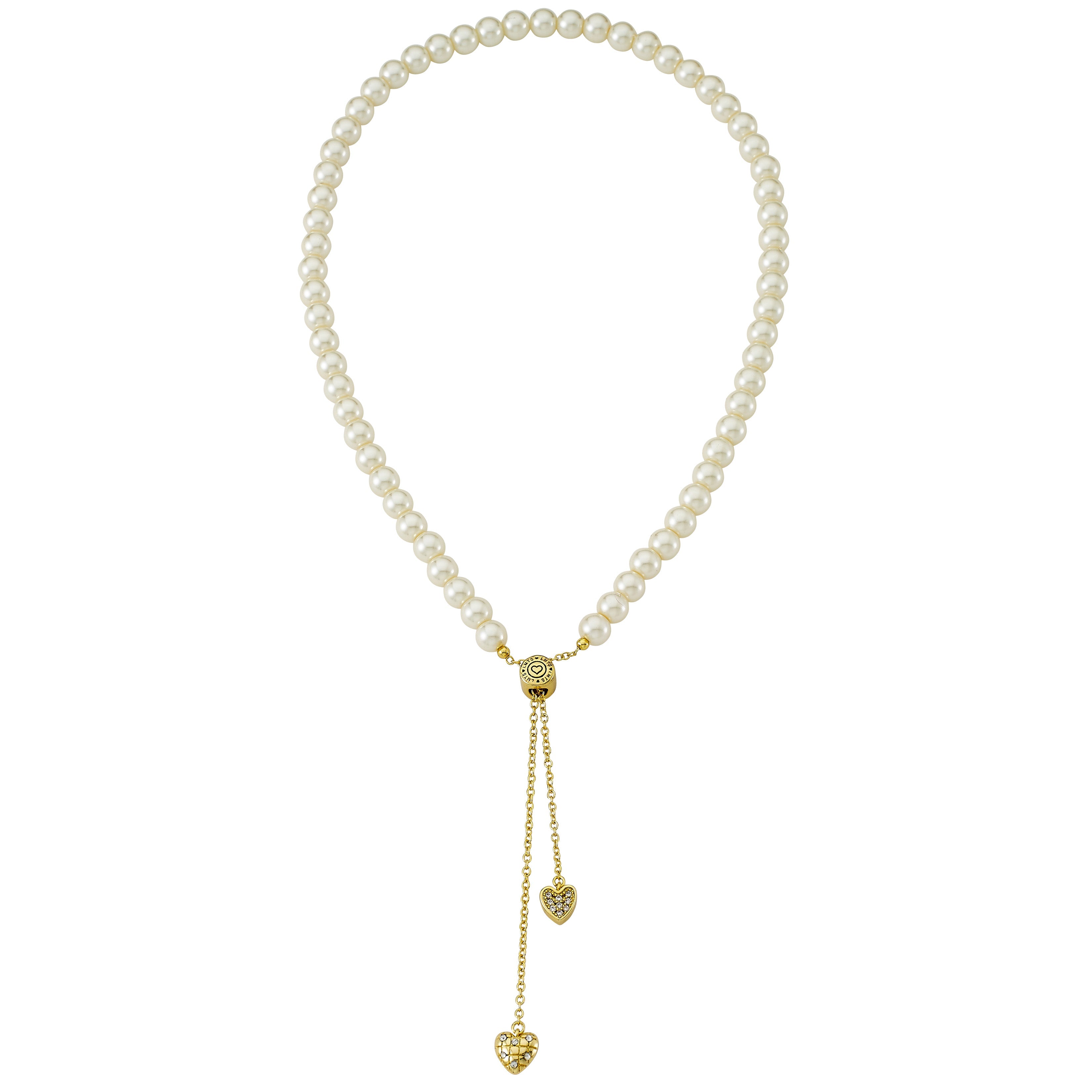 Heart Lariat Pearl Necklace
